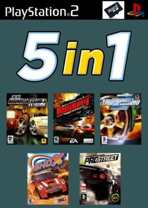 Сборник 1 из пяти игр гонки на ps2 (SD карта)