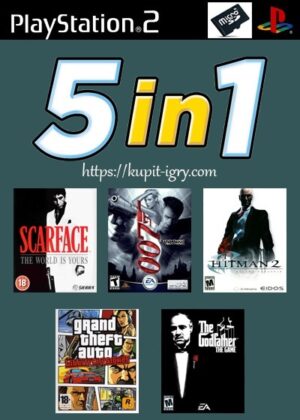 Сборник 5 из пяти игр на ps2 (SD карта)